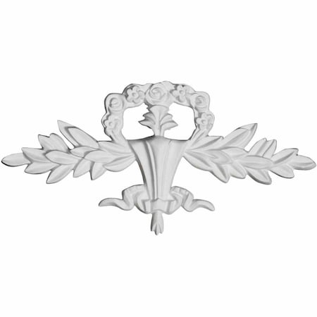 Ekena Millwork 9 1/2"W x 4 5/8"H x 3/8"P Nicole Center Onlay ONL09X04NI